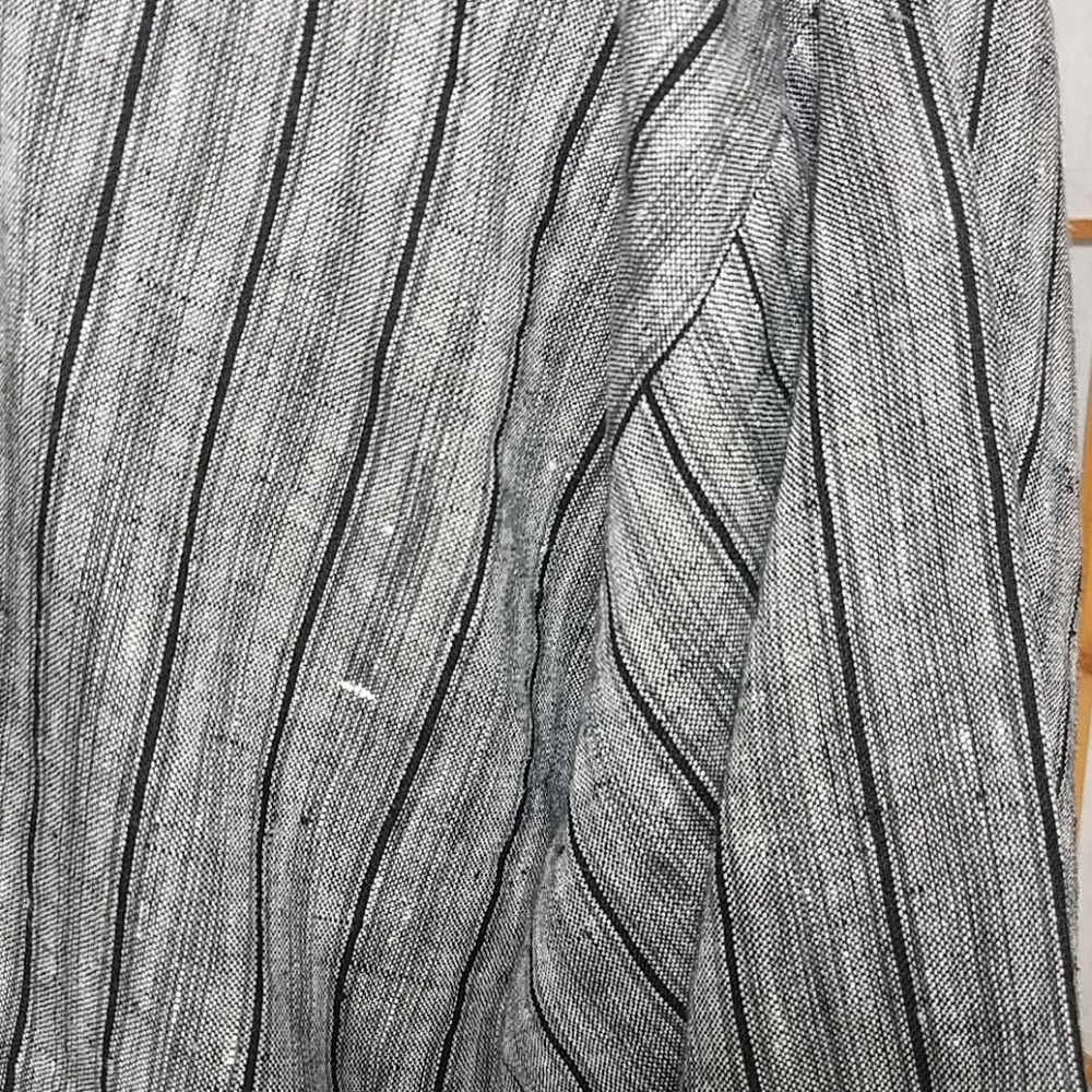 CTC Linens black/white striped 100% linen top - Picture 7 of 8